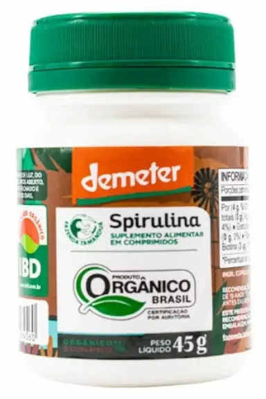 KIT 2X: SPIRULINA ORGâNICA FAZENDA TAMANDUá 45G