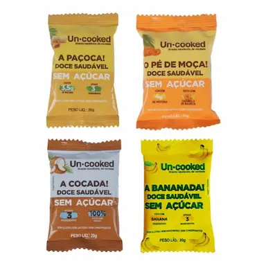 KIT 4 DOCES UNCOOKED: PAçOCA, Pé DE MOçA, COCADA, BANANADA