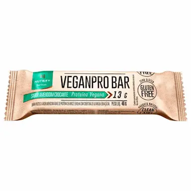 BARRA DE PROTEíNA VEGANPRO AMENDOIM CROCANTE NUTRIFY 40G