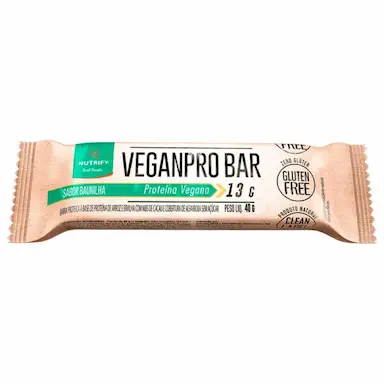 BARRA DE PROTEíNA VEGANPRO BAUNILHA E NIBS NUTRIFY 40G