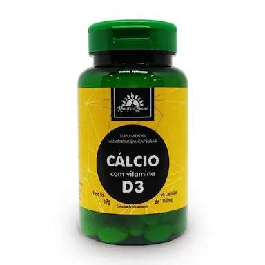 CáLCIO + VITAMINA D3 KAMPO DE ERVAS 60 CáPSULAS DE 500MG