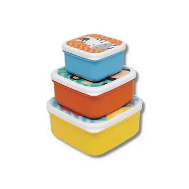 KIT COM 3 POTINHOS ANIMAL FUN - BUBA