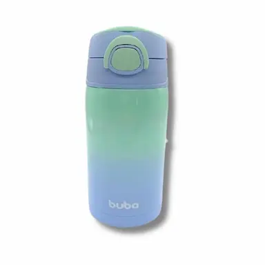 COPO TERMICO PAREDE DUPLA COM CANUDO AZUL - BUBA
