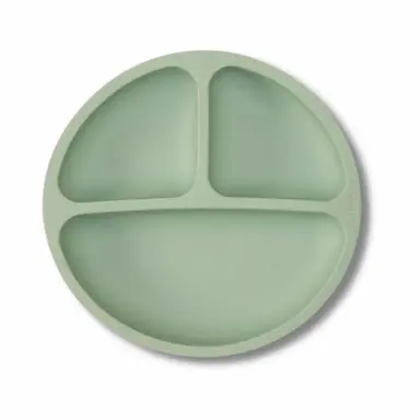 PRATINHO EM SILICONE COM VENTOSA VERDE - BUBA
