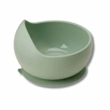 BOWL EM SILICONE COM VENTOSA VERDE - BUBA
