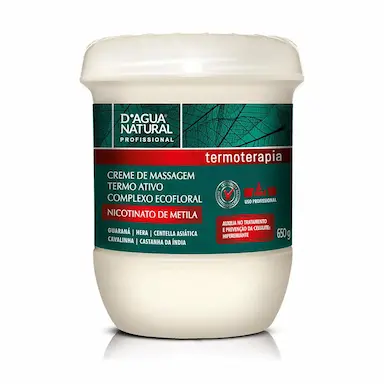 CREME DE MASSAGEM D'AGUA NATURAL 650G NICOTINATO DE METILA