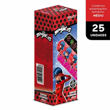 CURATIVO ESTAMPADO LADY BUG COM 25 UN MIRACULOUS - HC359 HC359