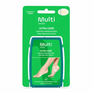 CURATIVOS PARA BOLHAS E CALOS ULTRA CARE C/ 5 UNIDADES TAM. MéDIO MULTI SAúDE - HC543 HC543