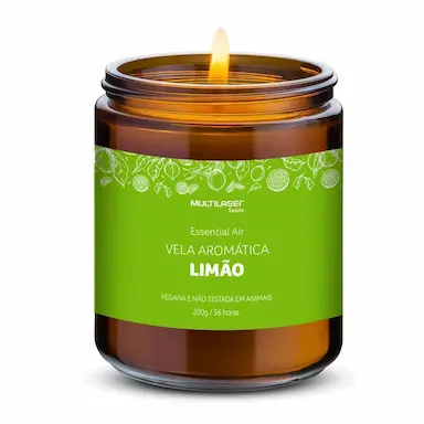 VELA AROMáTICA DE LIMãO - 200G - MULTI SAúDE - HC524 HC524