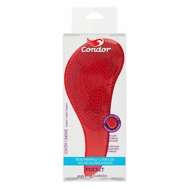 ESCOVA PARA CABELO POCKET CONDOR REF. 9717 - CORES SORTIDAS
