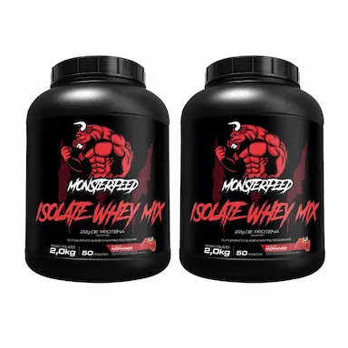 2X ISOLATE WHEY MIX (2KG) - MORANGO - MONSTERFEED