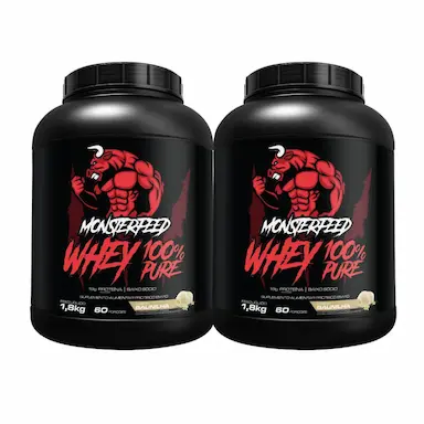 2X WHEY PROTEIN 100% SUPER PURE (1,8KG) - BAUNILHA - MONSTERFEED