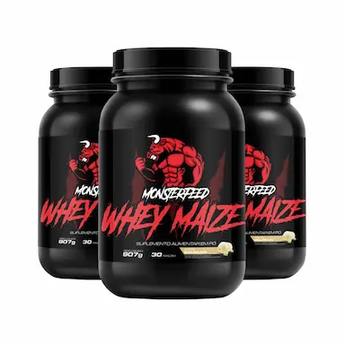 3X WHEY MAIZE (900G) - BAUNILHA - MONSTERFEED
