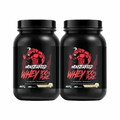 2X WHEY PROTEIN 100% SUPER PURE (907G) - BAUNILHA - MONSTERFEED