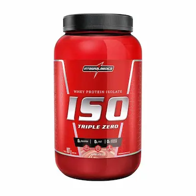 ISO TRIPLE ZERO - WHEY ISOLADO (907G) - MORANGO - INTEGRALMEDICA