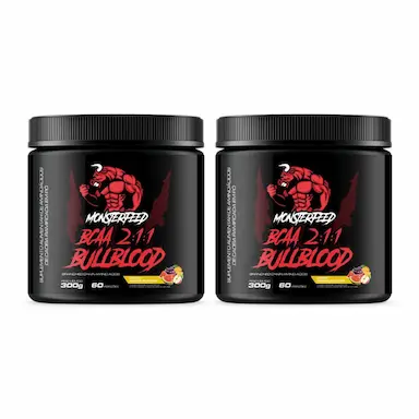 2X BCAA 2:1:1 BULLBLOOD (300G) - PONCHE DE FRUTAS - MONSTERFEED