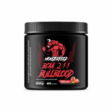 BCAA 2:1:1 BULLBLOOD (300G) - MORANGO - MONSTERFEED