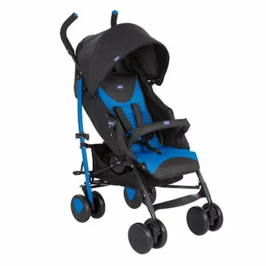 CARRINHO DE BEBê ECHO COM BUMPER BAR CHICCO AZUL