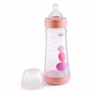 MAMADEIRA PERFECT 5 300ML FLUXO RáPIDO CHICCO ROSA