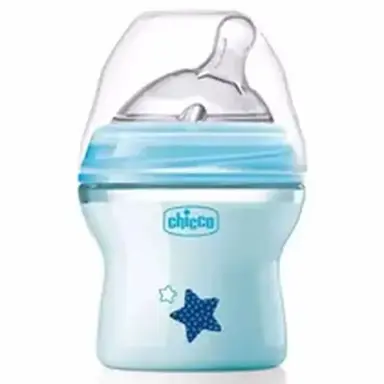 MAMADEIRA STEP UP 0M+ 150ML FLUXO NORMAL CHICCO AZUL