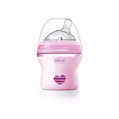 MAMADEIRA STEP UP 0M+ 150ML FLUXO NORMAL CHICCO ROSA