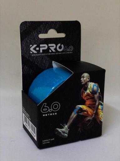 BANDAGEM ELáSTICA ADESIVA 6M X 5CM - AZUL - KIT 3 UNIDADES - K-PRO