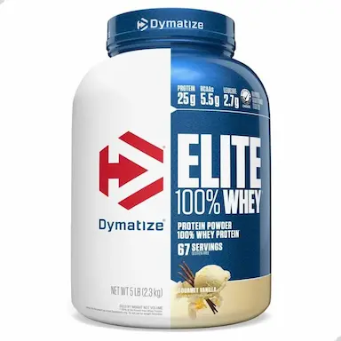 WHEY PROTEIN ELITE 100% POWDER 2,3KG 5LBS DYMATIZE Gourmet Vanilla