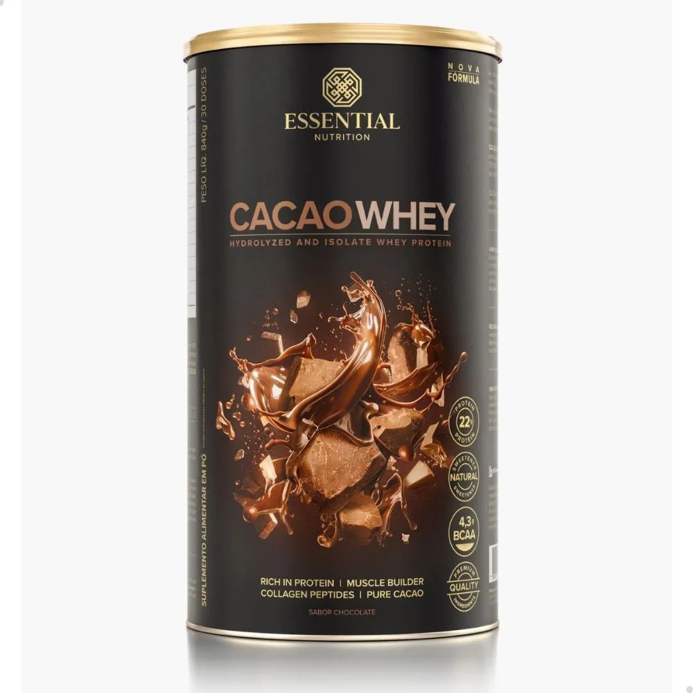 Cacao Whey Protein Essential Nutrition Chocolate 840g