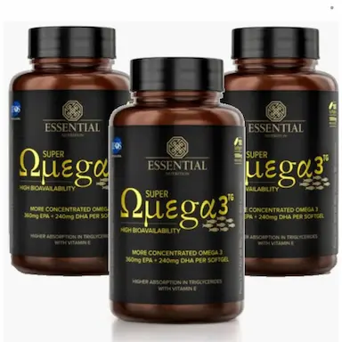 KIT 3 SUPER ÔMEGA 3 180 CAPS - ESSENTIAL NUTRITION