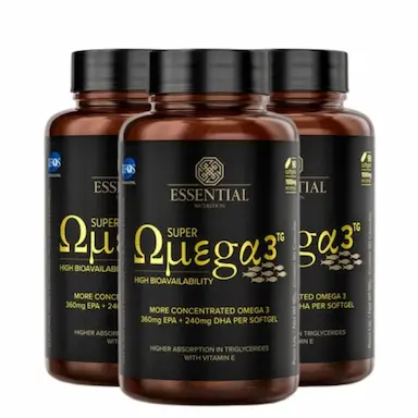 KIT 3 SUPER ÔMEGA 3 - 90CAPS - ESSENTIAL NUTRITION