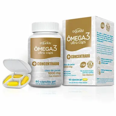 ÔMEGA 3 ULTRA 1000MG COM VITAMINA E 60 CáPSULAS EQUALIV Natural