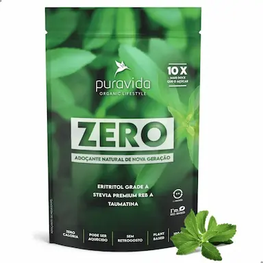 ADOçANTE ZERO CALORIAS COM STEVIA REB A 100GR PURA VIDA Natural
