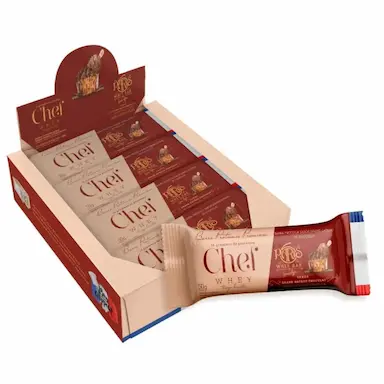 BARRINHA PREMIUM DE PROTEINA 50G 12 UNIDADES (600G) CHEF WHEY Grand Gateau DE Chocolate