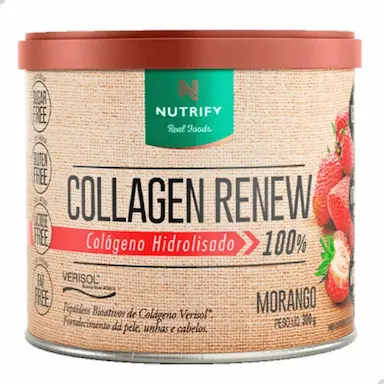 COLLAGEN RENEW 100% HIDROLISADO 300G NUTRIFY Morango