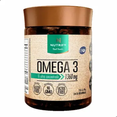ÔMEGA 3 TG ULTRA CONCENTRADO 1360MG 60 CAPSULAS NUTRIFY SEM Sabor