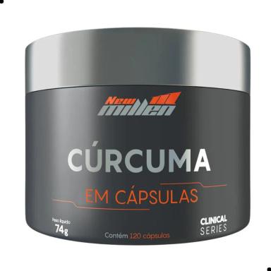 CURCUMA CLINICAL SERIES 120 CAPSULAS NEW MILLEN SEM Sabor
