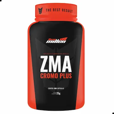 ZMA CROMO PLUS 256MG MAGNéSIO 14MG ZINCO 100 CáPS NEW MILLEN SEM Sabor