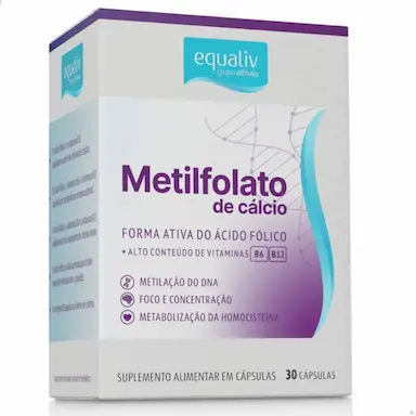 METILFOLATO DE CáLCIO B6 E B12 30 CAPSULAS EQUALIV SEM Sabor