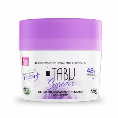 DESODORANTE CREME ANTITRANSPIRANTE TABU SEGREDOS 55G