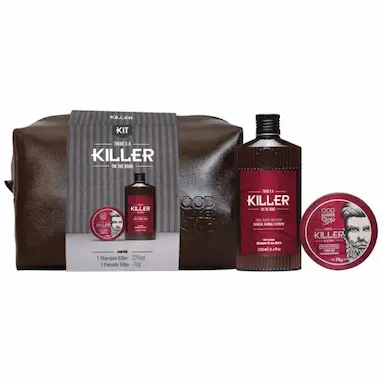 KIT KILLER ( NECESSAIRE + SHAMPOO 220 ML + POMADA 70 G )