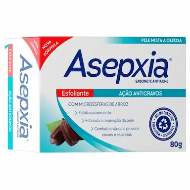 ASEPXIA SABONETE ESFOLIANTE AçãO ANTICRAVOS 80G