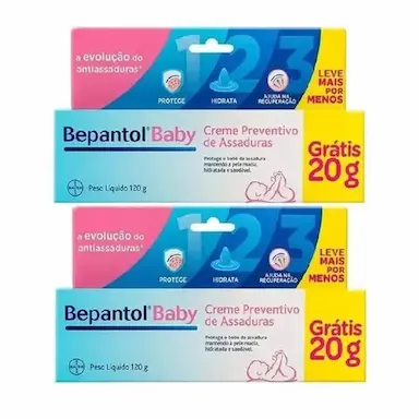 KIT COM 2 BEPANTOL BABY POMADAS DE ASSADURAS 120G