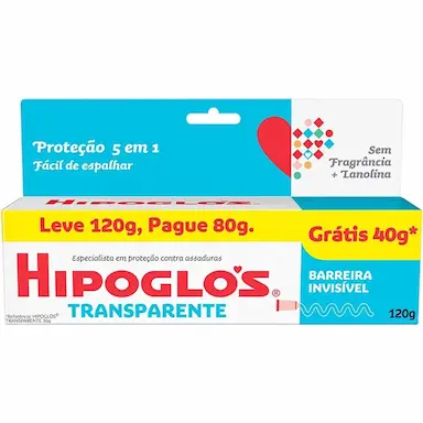 POMADA PREVENTIVA DE ASSADURAS HIPOGLOS TRANSPARENTE 120G