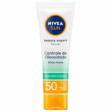 NIVEA SUN PROTETOR SOLAR FACIAL BEAUTY EXPERT CONTROLE DE OLEOSIDADE FPS 60 - 50G
