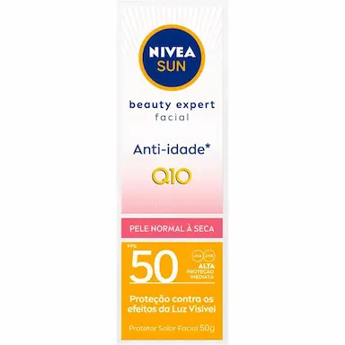 NIVEA SUN PROTETOR SOLAR FACIAL BEAUTY EXPERT PELE NORMAL A SECA FPS 50 - 50G