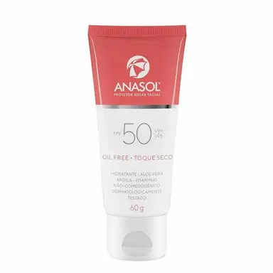 PROTETOR FACIAL ANASOL 50FPS - TOQUE SECO OIL FREE - 60G