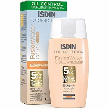 PROTETOR SOLAR FACIAL ISDIN FUSION WATER 5 STARS COLOR FPS 50 – COR CLARA - 50ML