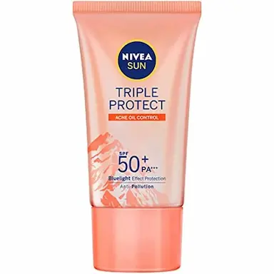 PROTETOR SOLAR FACIAL NIVEA SUN TRIPLA PROTEçãO ANTIACNE FPS50 - 40ML