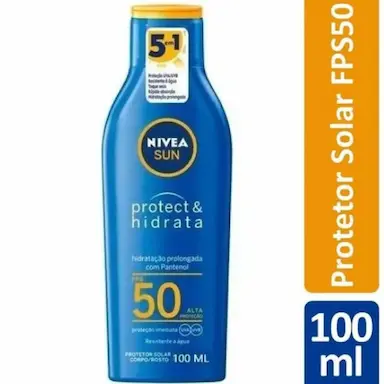 PROTETOR SOLAR NIVEA SUN FPS50 COM PANTENOL 100ML