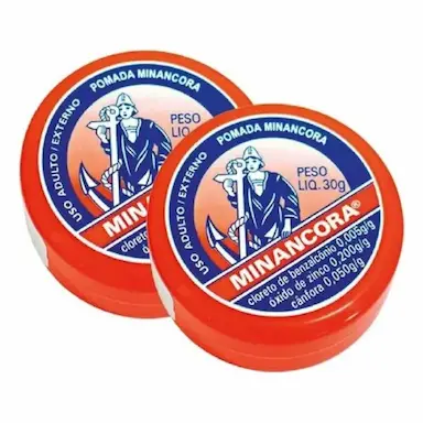 MINANCORA 30G KIT COM 2 (ANTISSéPTICO, ADSTRINGENTE E CICATRIZANTE)